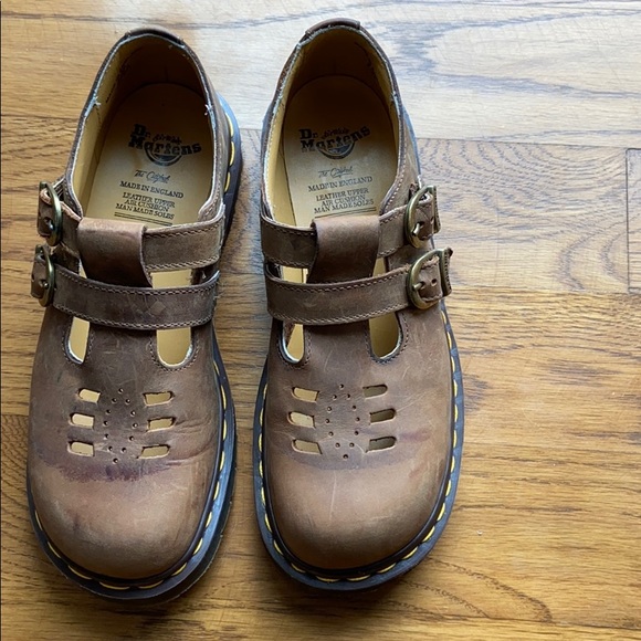 Dr. Martens Shoes - Dr. Martens Brown Leather Mary Jane Size 7